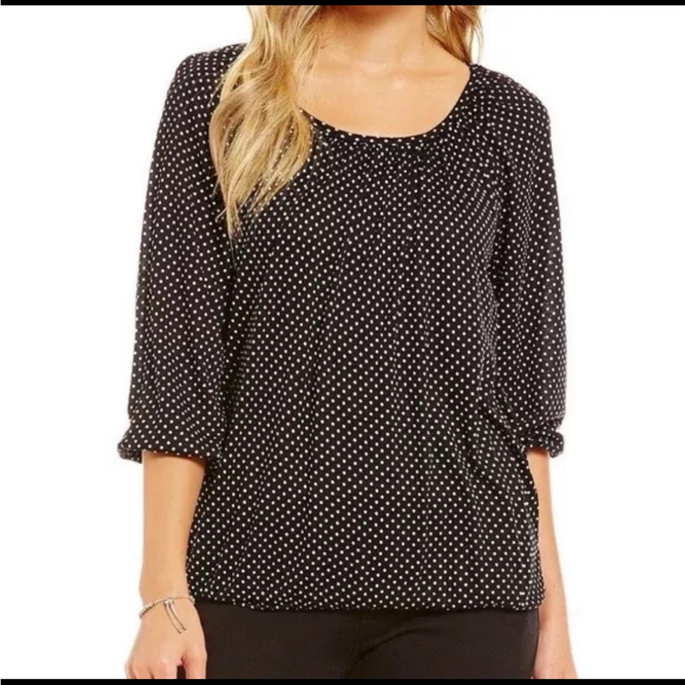 MICHAEL Michael Kors polka dot 3/4 sleeve blouse Blouse S